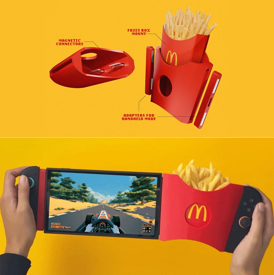 GamiFries 3D-Printed Nintendo Switch 2 Accessory McDonalds