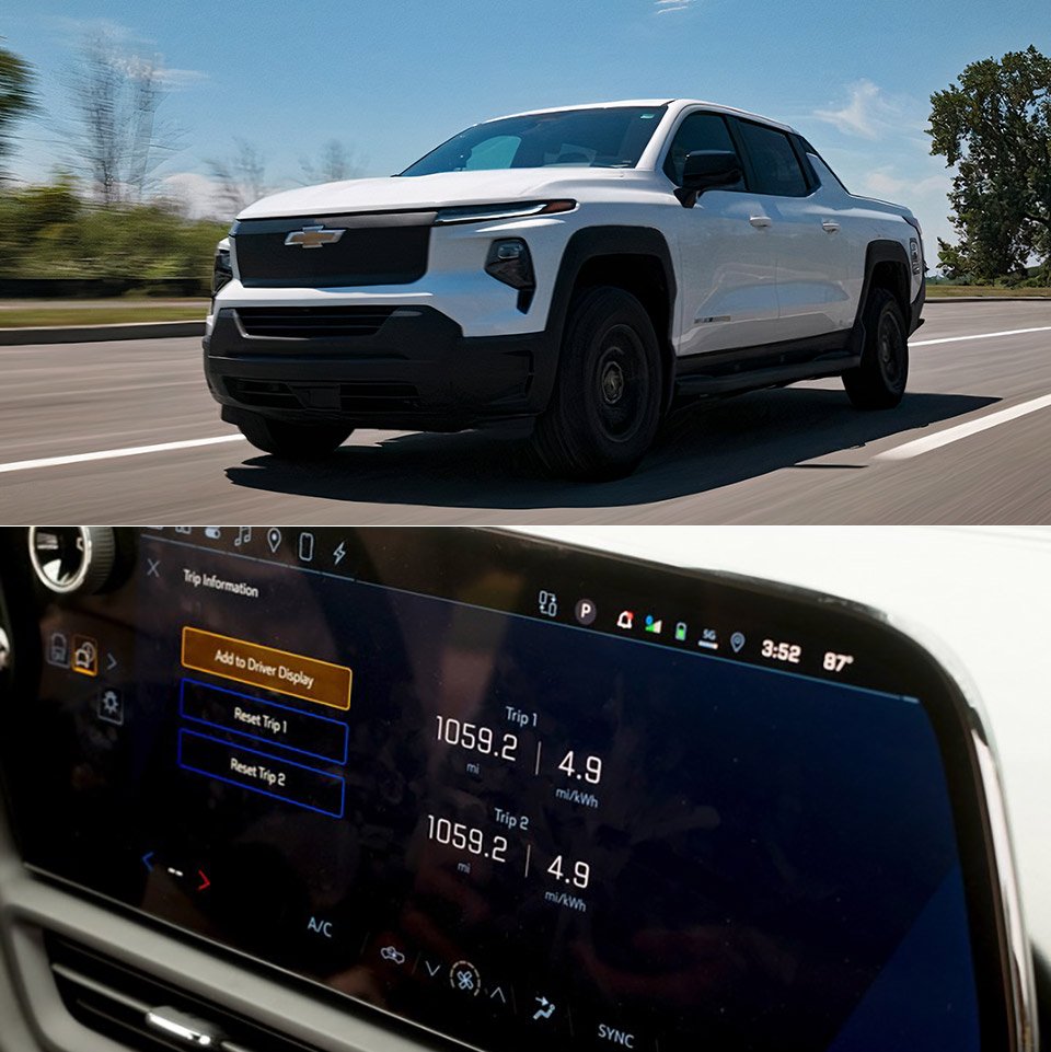 2026 Chevrolet Silverado EV Max Range Work Truck EV Range Record Single Charge