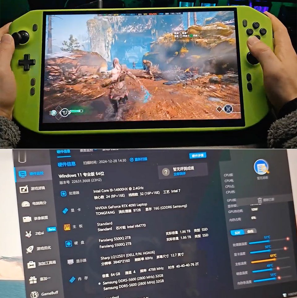 Custom Handheld Gaming PC NVIDIA RTX 4090