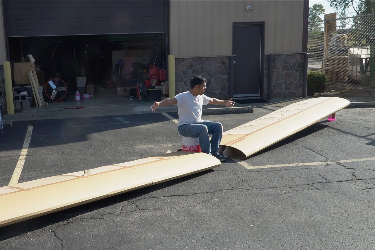 Flyable Airplane Wing Cardboard Trash
